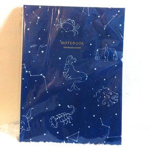 New in Plastic - Wrap Starry Night Layflat Zodiac Notebook w Lined Pages